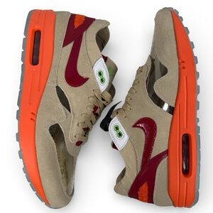 Nike CLOT Airmax 1 Kiss of Death  Sneaker Mens 10.5 DD1870 Orange Red  KOD